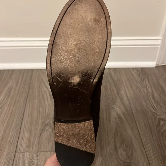 Frye Women’s Chocolate Melissa Stud Back Zip Boots - Round Toe - Picture 2 of 6